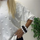 maglioncino con scollo tondo mezza manica snow